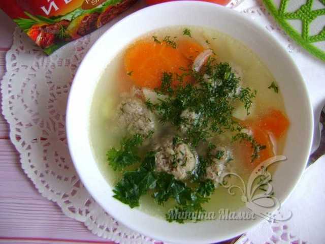 Суп с фрикадельками из говядины: пошаговый рецепт с фото
